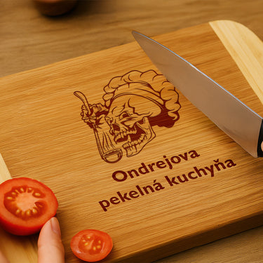Darčekové bambusové prkienko s gravírovaním Pán Kuchyňa 3 